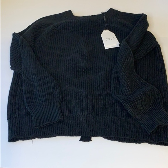 English Factory Knit Pullover,Back Bow Ties,BlackM - Picture 9 of 13